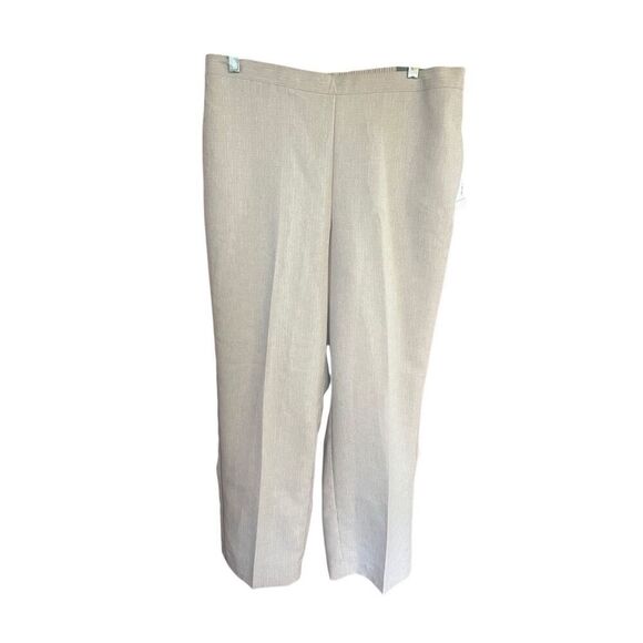 Alfred Dunner Classic Fit Pull On Pants Sz 14 Short Almond NWT - Picture 1 of 8